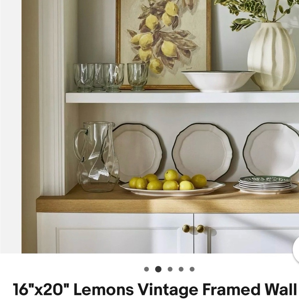 2pack!!! Threshold- Sudio McGee vintage style lemons framed Wall Art - Picture 5 of 8
